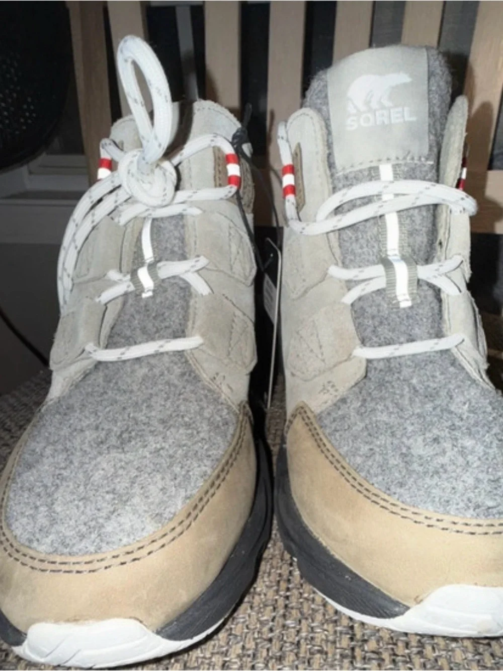Sorel Grey Suede & Wool kinetic caribo